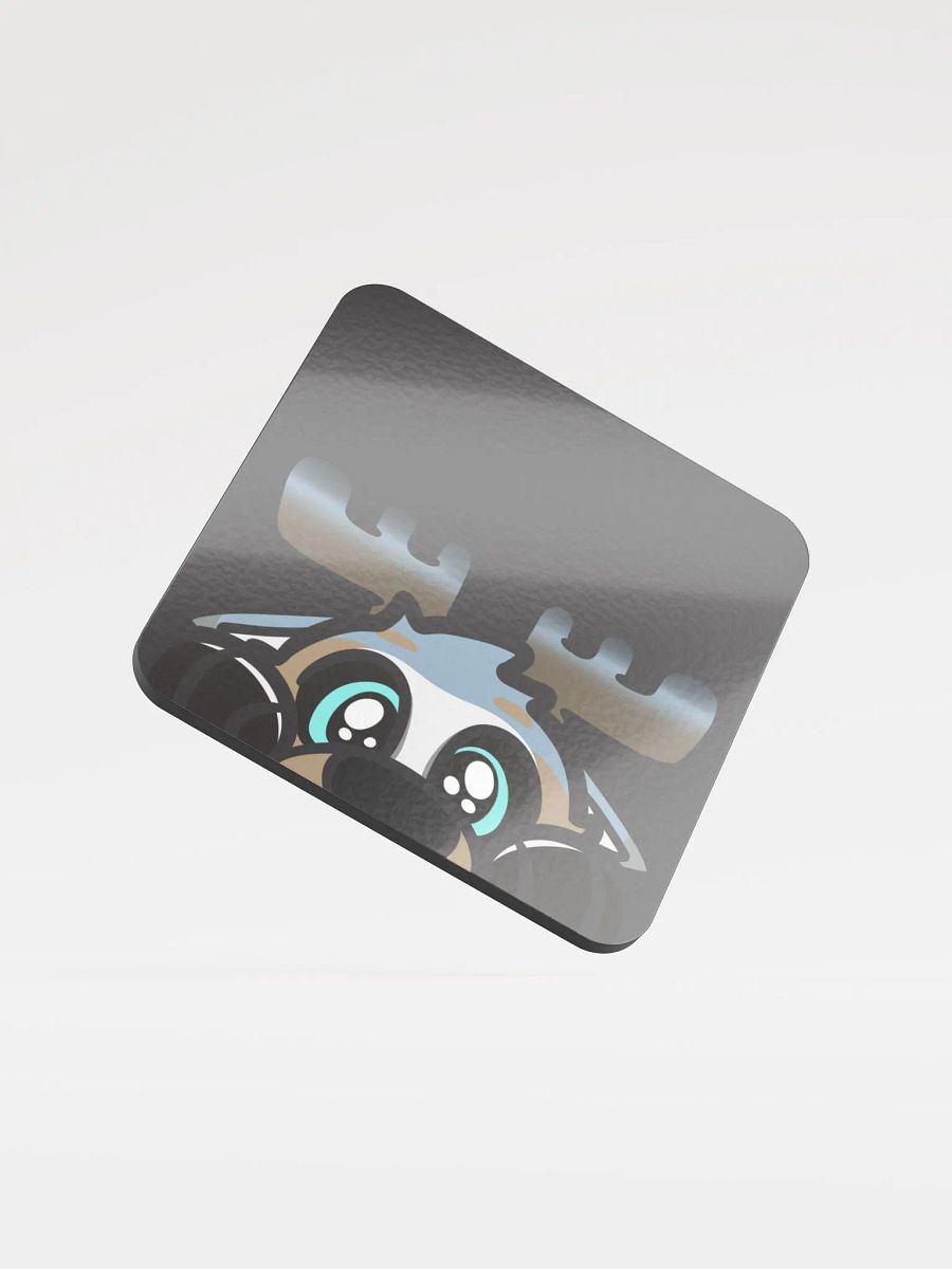 Grey Lurky Gloss-Coated Cork Coaster product image (1)