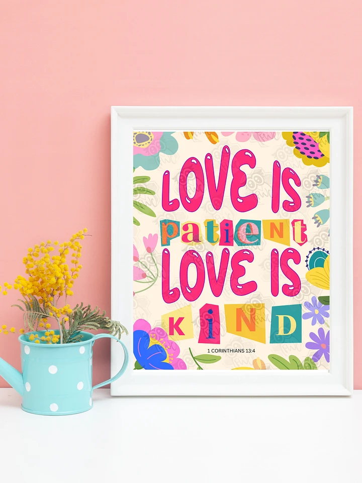 Love Is Patient Love Is Kind- 1 Corinthians 13:4 Printable product image (1)