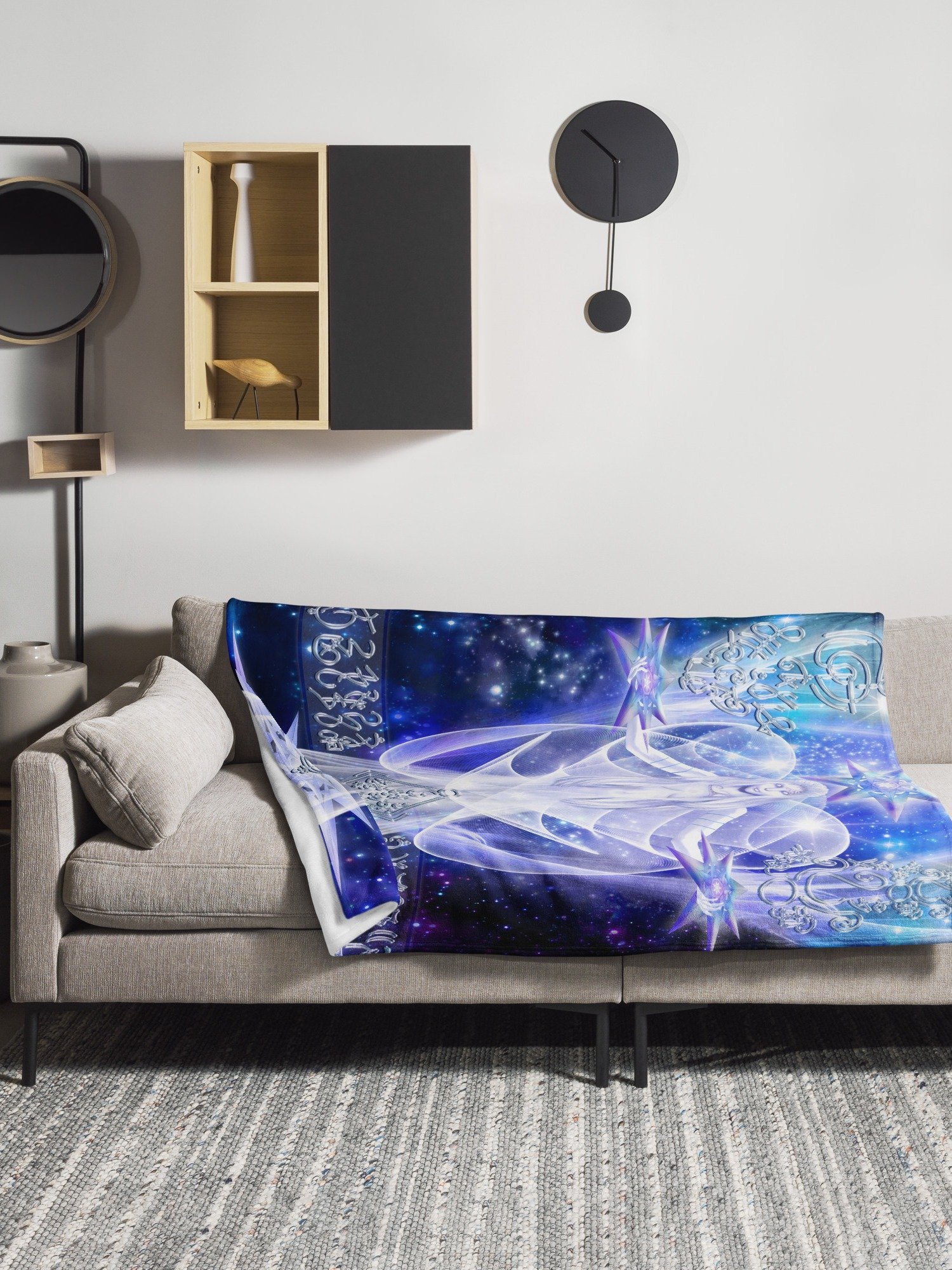 Pleiades Star Angel Light-Tech Fleece Blanket product image (9)