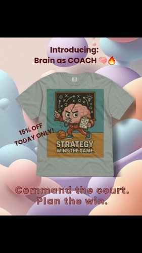 🎉 Introducing Brain as the COACH!
Because strategy isn’t just for sports — it’s a mindset. 🧠🏀
💡 “Strategy wins the game.”
👉 W...