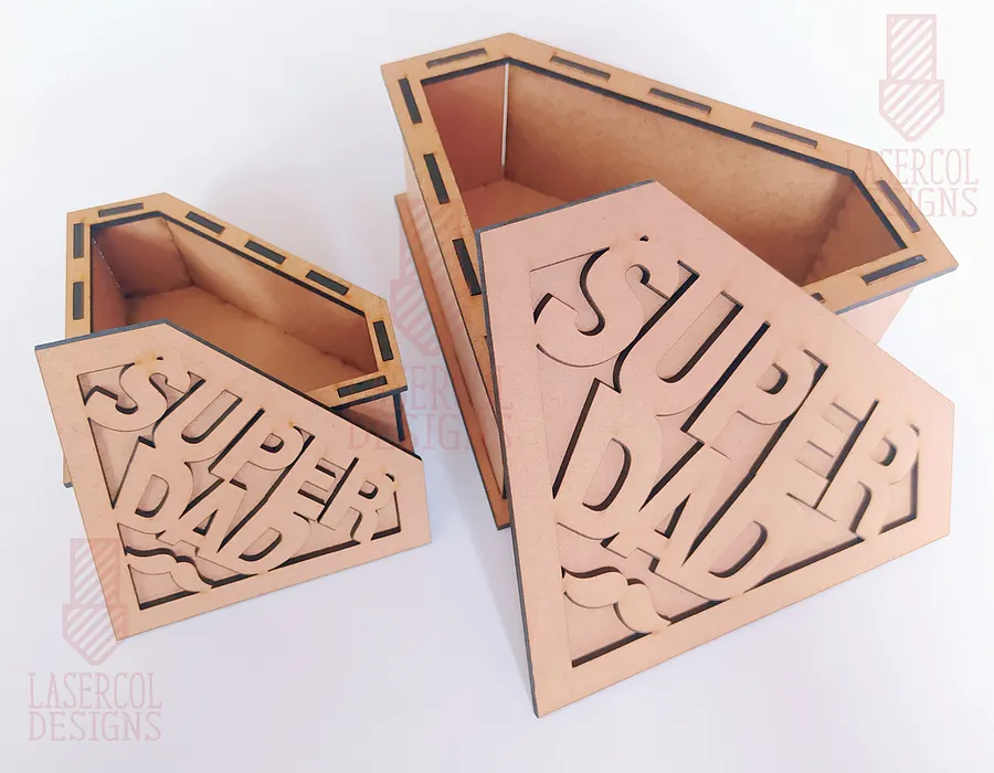 Superdad Box (Two Sizes) - Laser Cut Files product image (10)