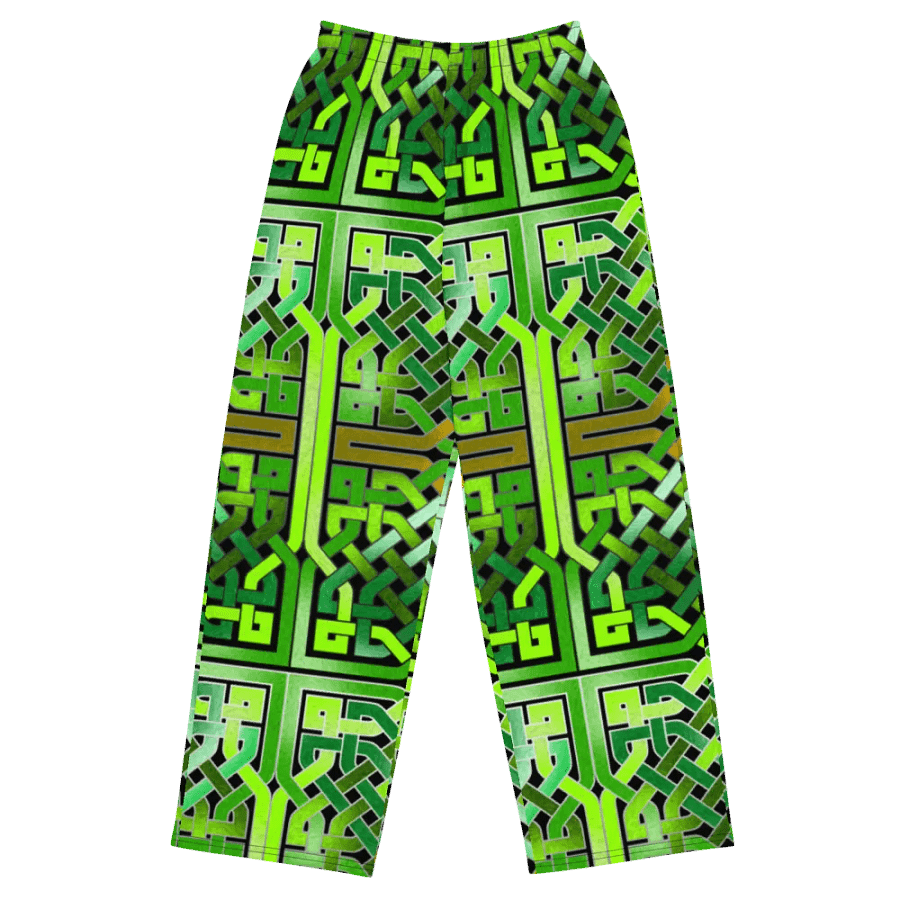 Green Celtic Knot Wideleg Pants product image (2)