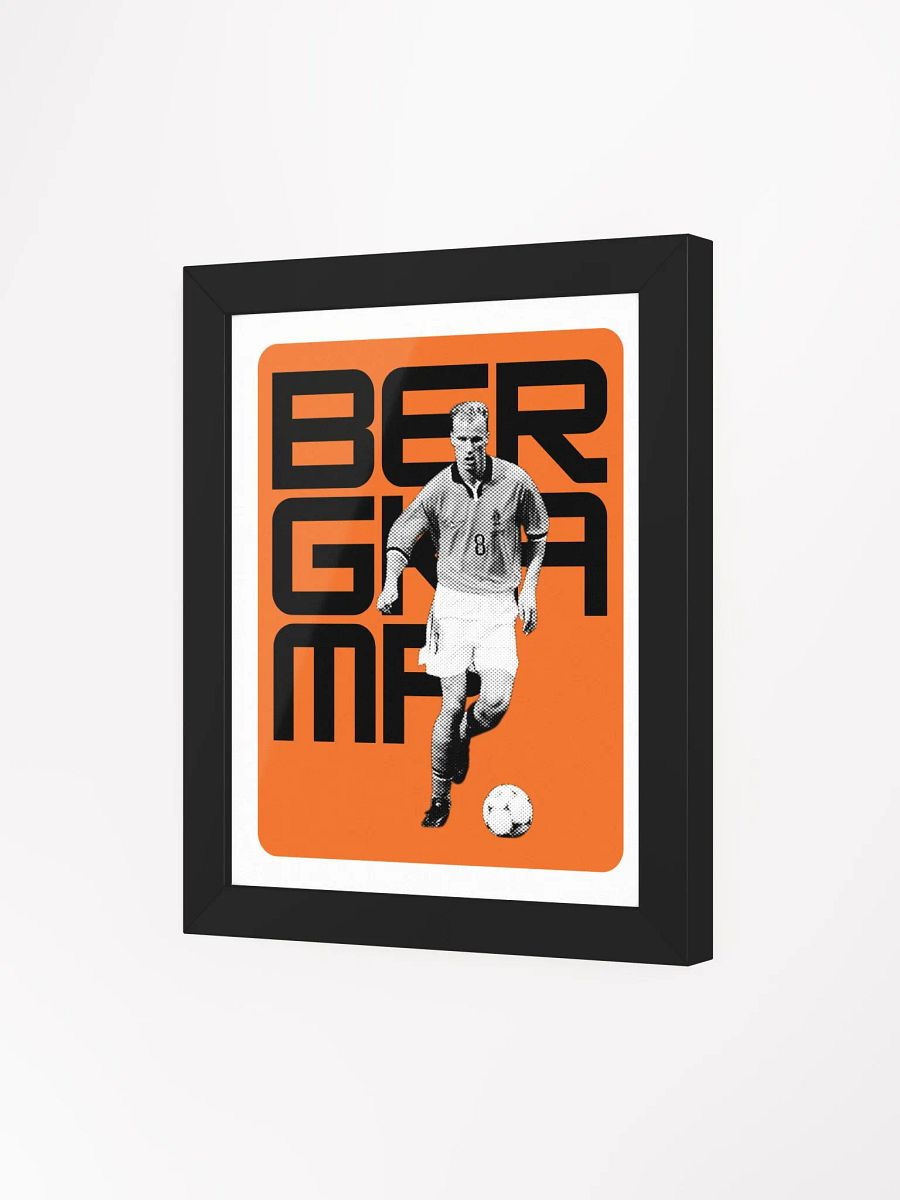 Dennis Bergkamp BW Netherlands Name Art Framed Print product image (2)