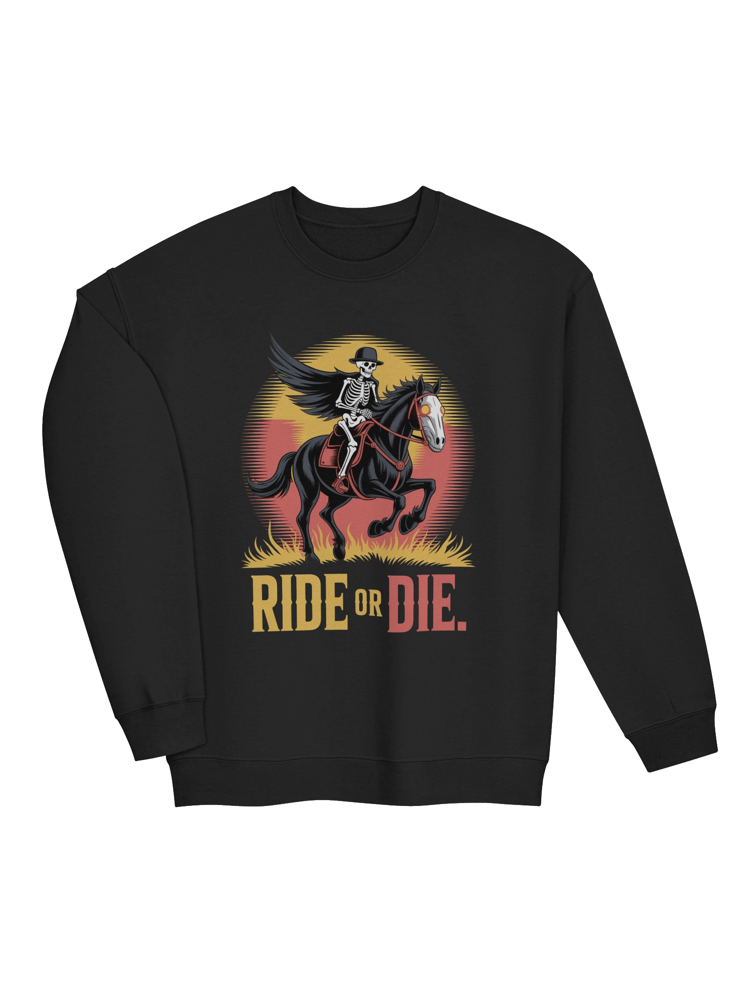 Ride or Die Reaper Crewneck - Dark Western Gothic product image (9)
