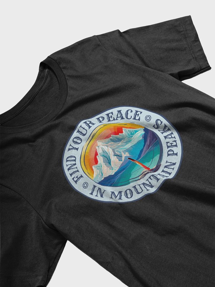 Outdoors Graphic T Shirt | Find Your Peace In Mountain Peaks product image (2)