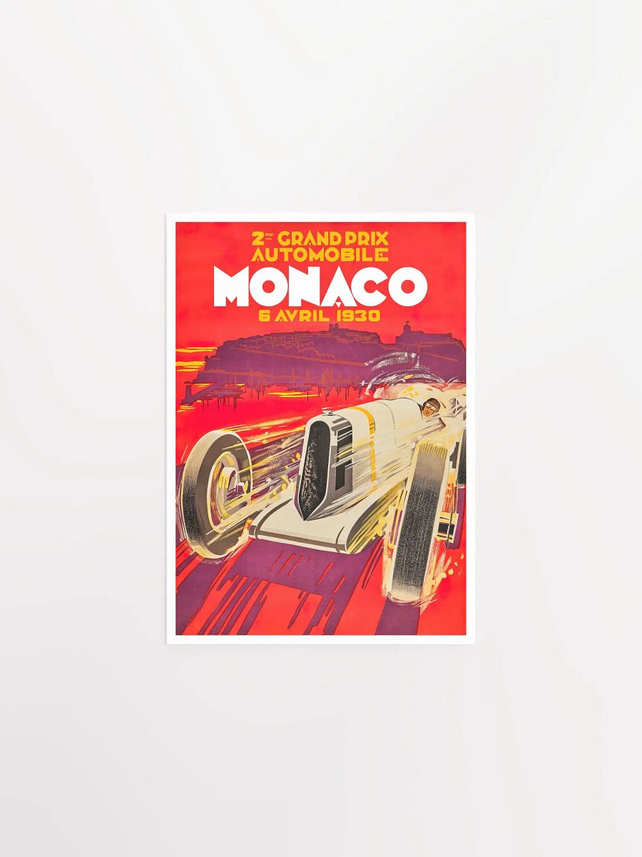 Monaco Vintage F1 Grand Prix, 1930 poster — Vintage Formula 1 poster, Monaco Grand Prix poster, retro travel poster, retro travel art product image (6)
