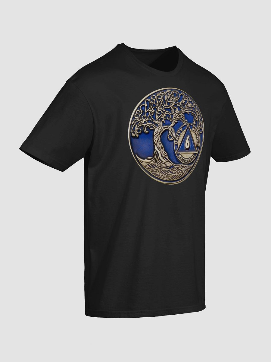 Twisted Tree of Life 6th Year Sobriety Blue Medallion T-Shirt product image (6)