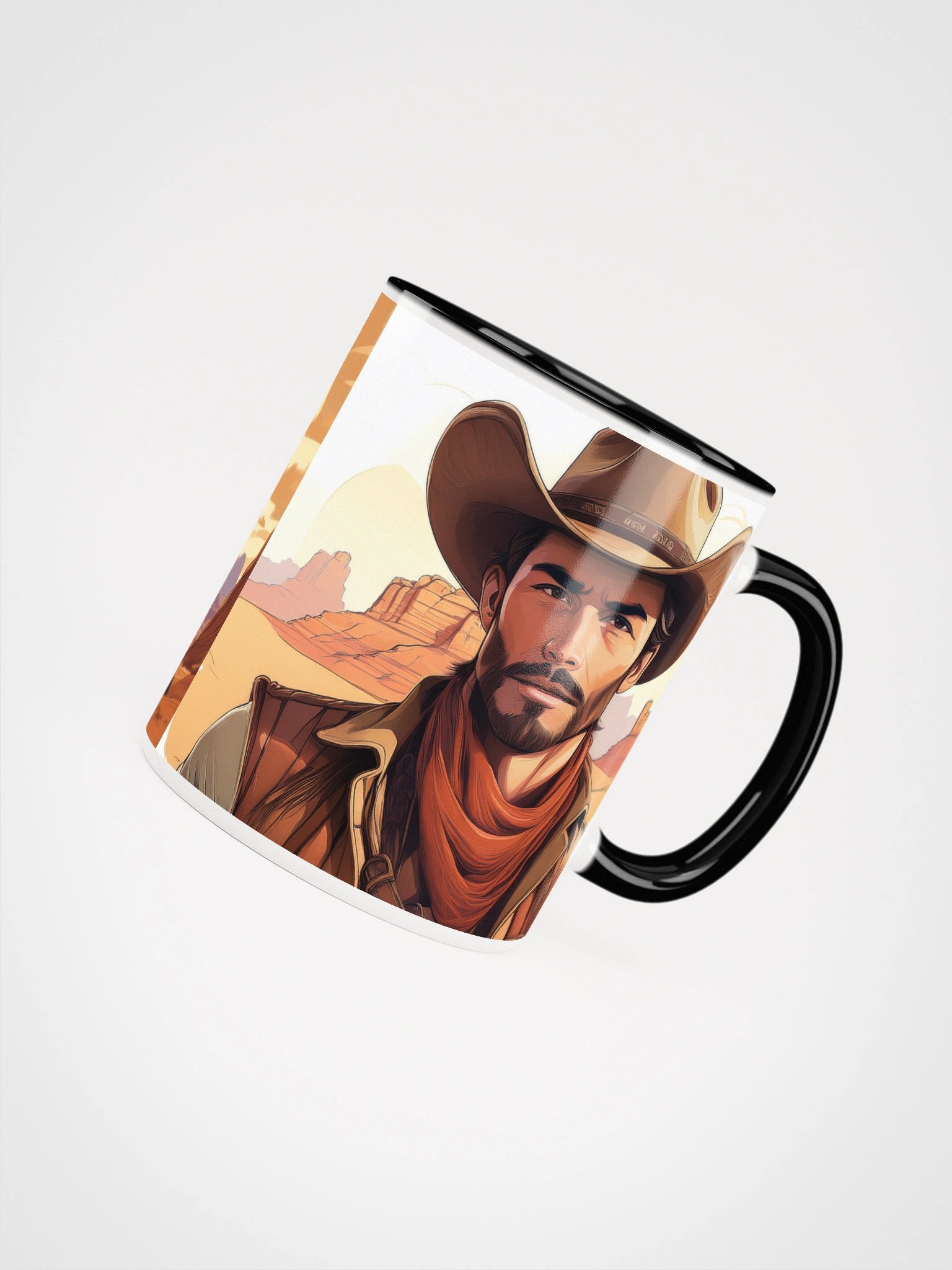 Ceramic Mug with Color inside male cowboys product image (11)