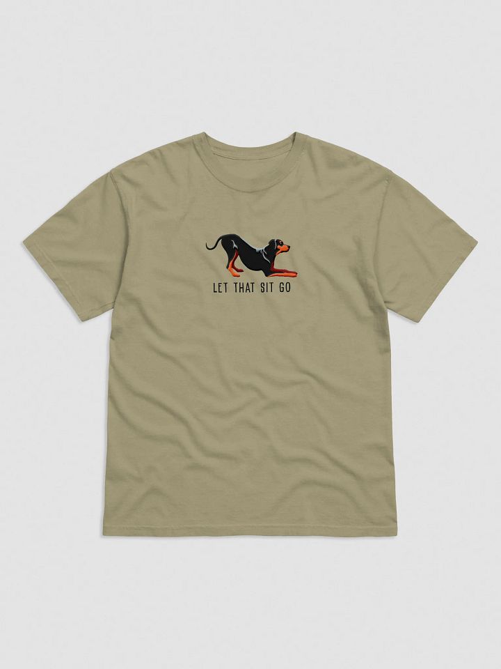 Let That Sit Go T-Shirt(Embroidered) of a Rhodesian Ridgeback(Black & Tan) product image (9)