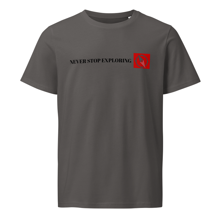 Man T-Shirt Unisex Organic Never Stop Exploring Lettering product image (1)