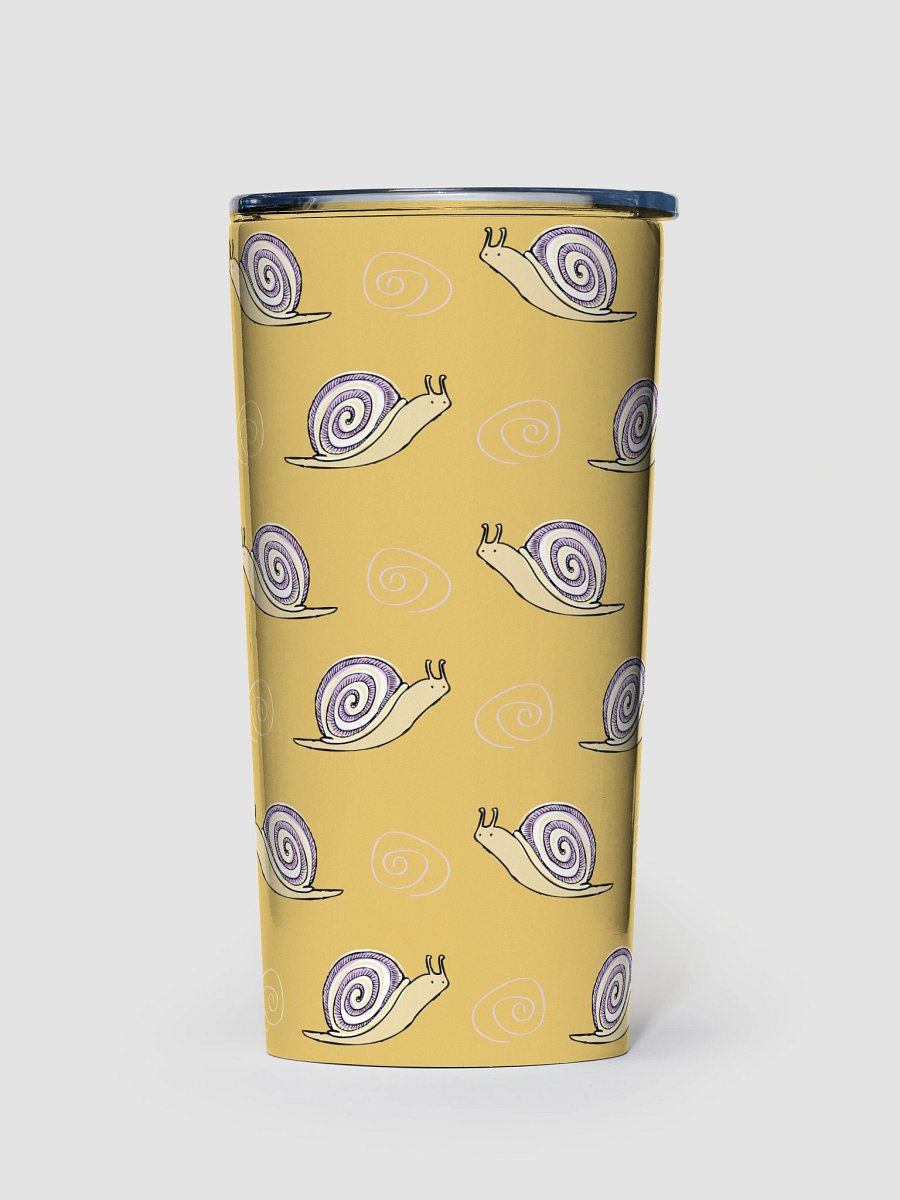 Snails Doodle Pattern Tumbler, Yellow product image (1)