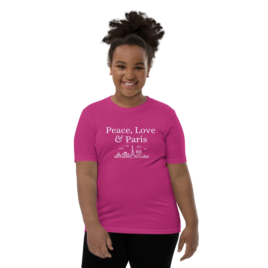 Peace, Love and Paris with Monuments Youth T-Shirt product image (110)