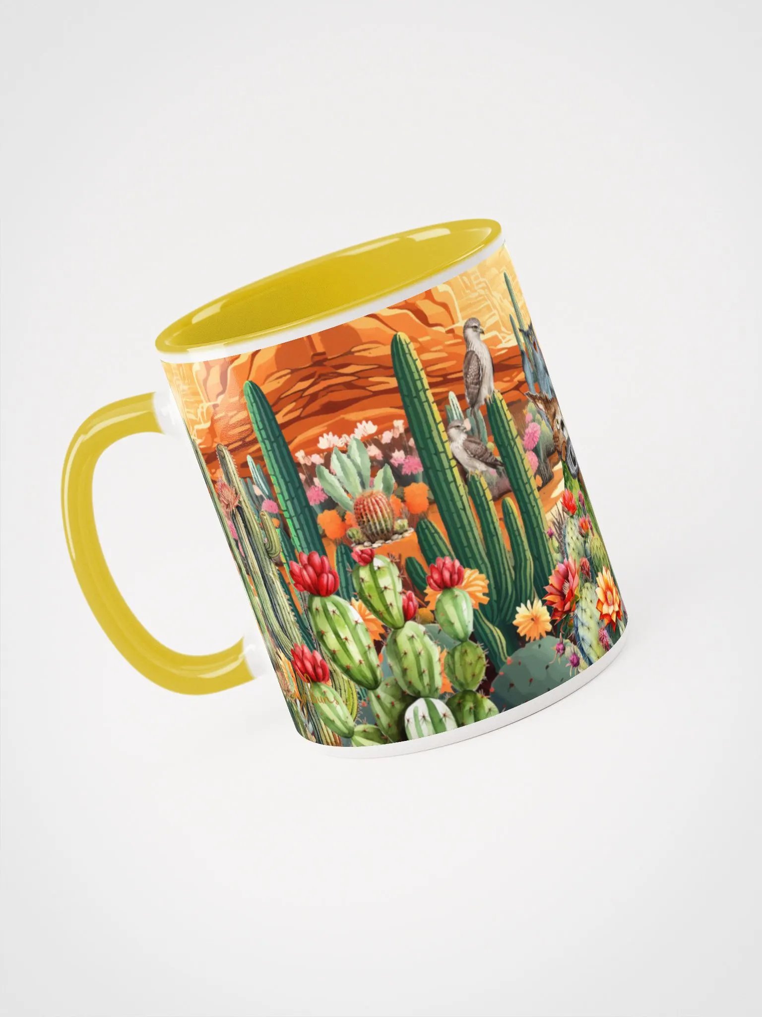 Desert Bloom: A Tale of Resilience Ceramic Mug | 11oz & 15oz | Nature-Inspired Drinkware product image (3)
