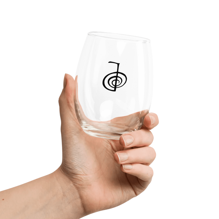 Drinking glass with Reiki energy healing symbol product image (3)