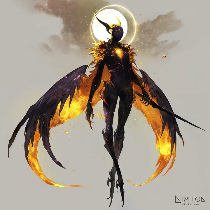 High-Resolution Digital Art – Abyssal Seraph, Character Design #14 product image (1)