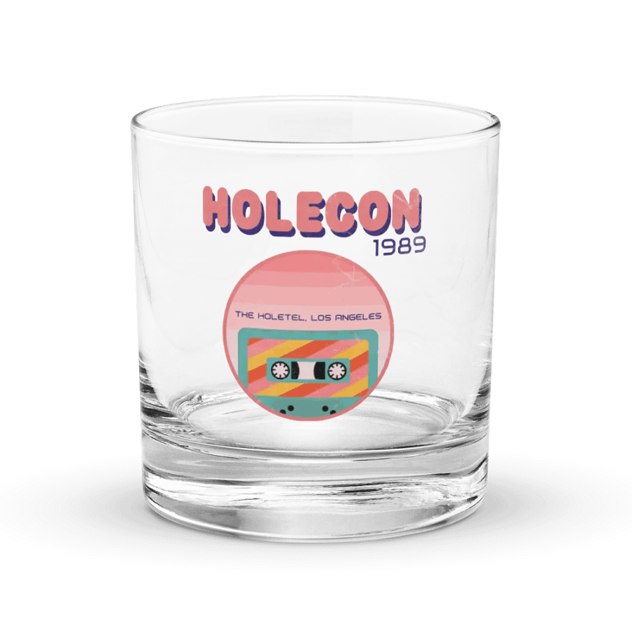 Vintage HoleCon rocks glass product image (3)