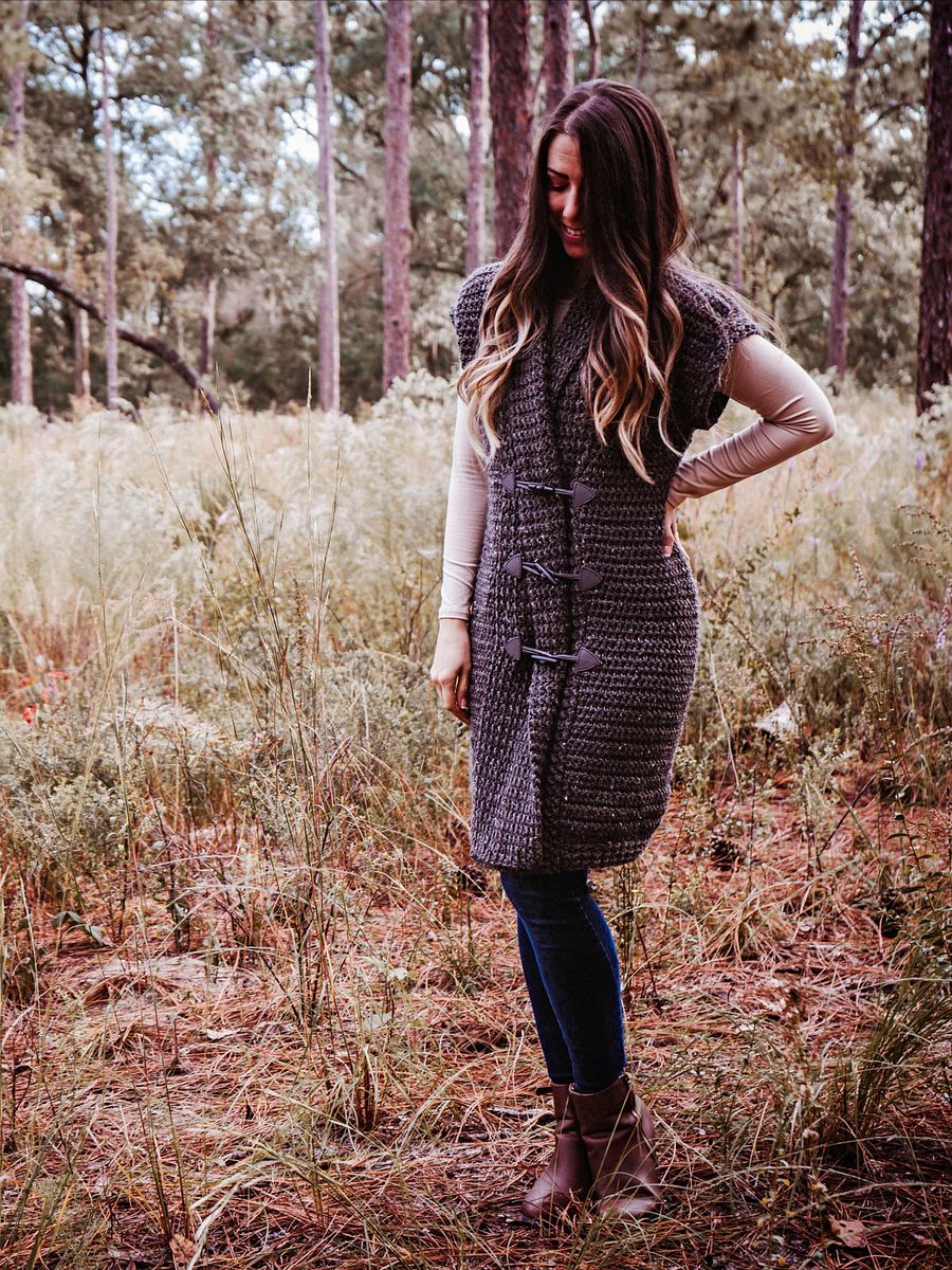 Whimsical Crochet Cardigan Dress Pattern (9 sizes) product image (7)