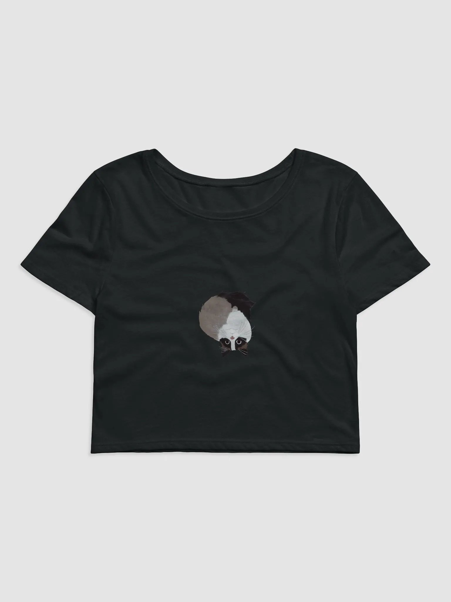 Upside Down Cat Crop Tee product image (1)