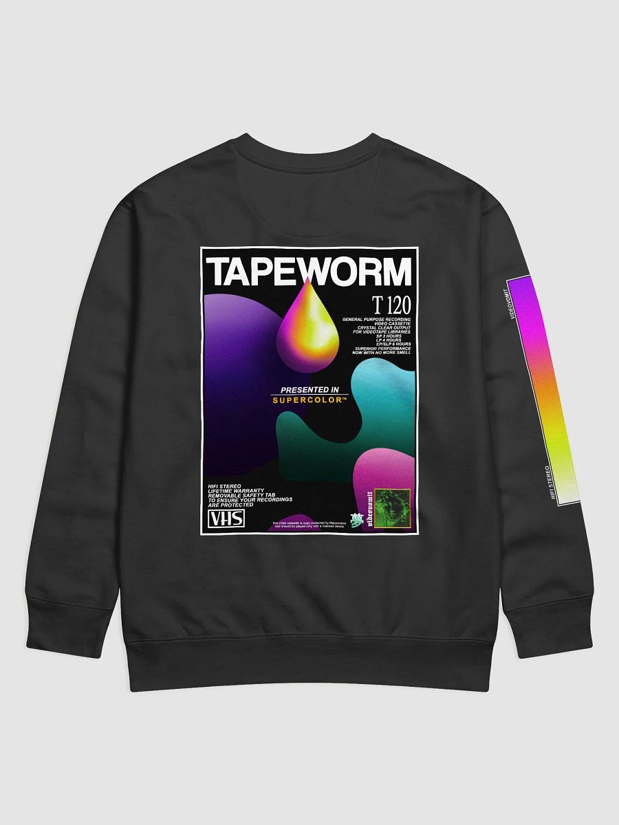 videovomit TAPEWORM VHS crewneck backprint sweatshirt product image (3)