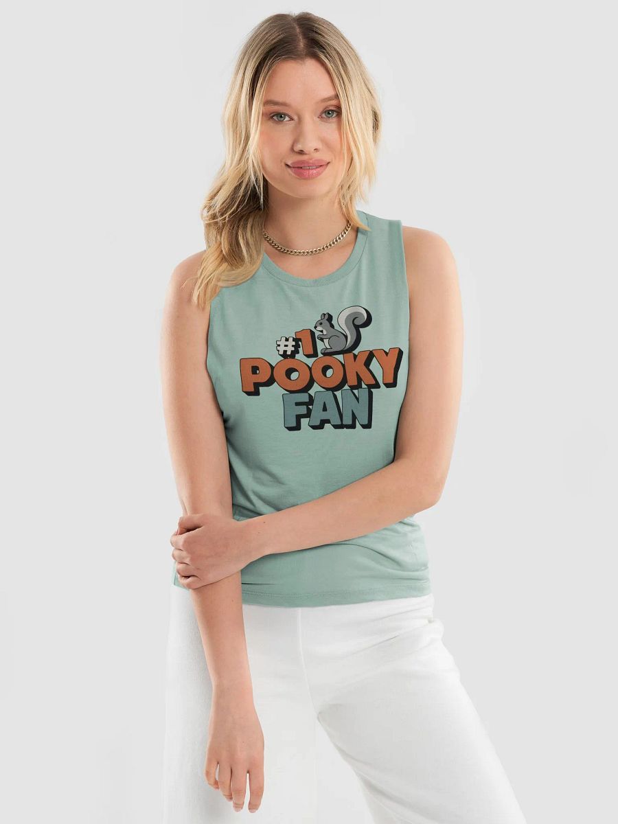 Pooky's #1 Fan Flowy Muscle Tank product image (3)