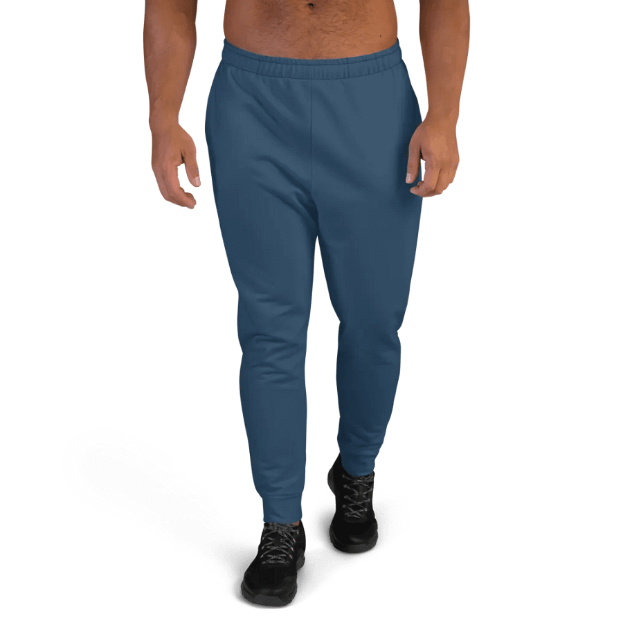 Plain Dark Bluish Gray Light Summer Recycled Polyester Premium Men's Joggers by Treasure Pie product image (1)
