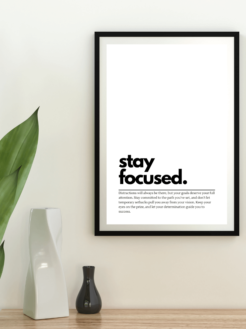 Stay Focused Minimalist Printable Wall Art product image (4)
