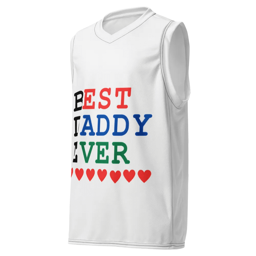 Best Daddy Ever Unisex Basketball Jersey product image (1)