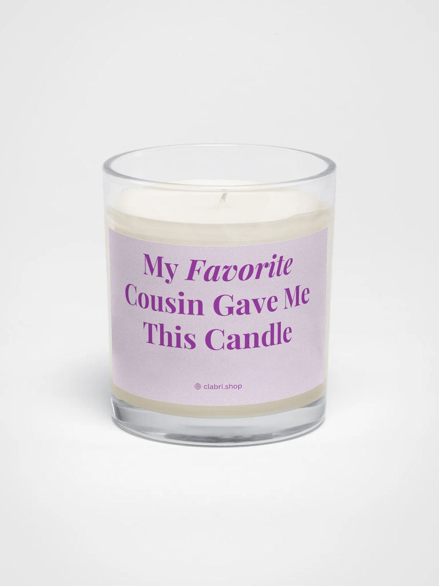 My Favorite Cousin Gave Me This Candle – Soy Wax Gift for Cousins in Clear Glass Jar product image (1)