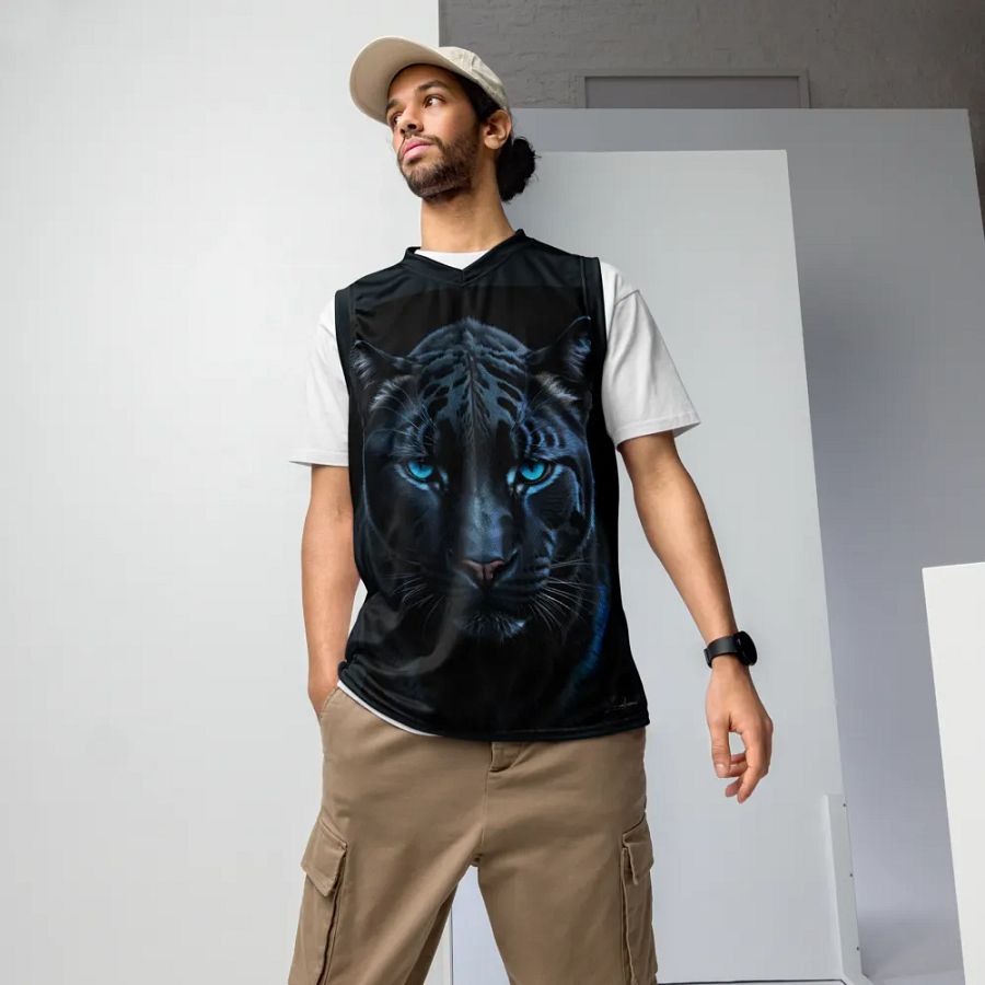 Mystic Panther - All-Over Print Basketball Jersey UPF50+ protection product image (7)