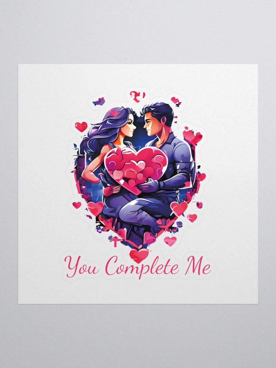 You Complete Me Funny Colorful Kiss Cut Stickers for Couples - Perfect Husband-Wife, Boyfriend-Girlfriend Gift product image (1)