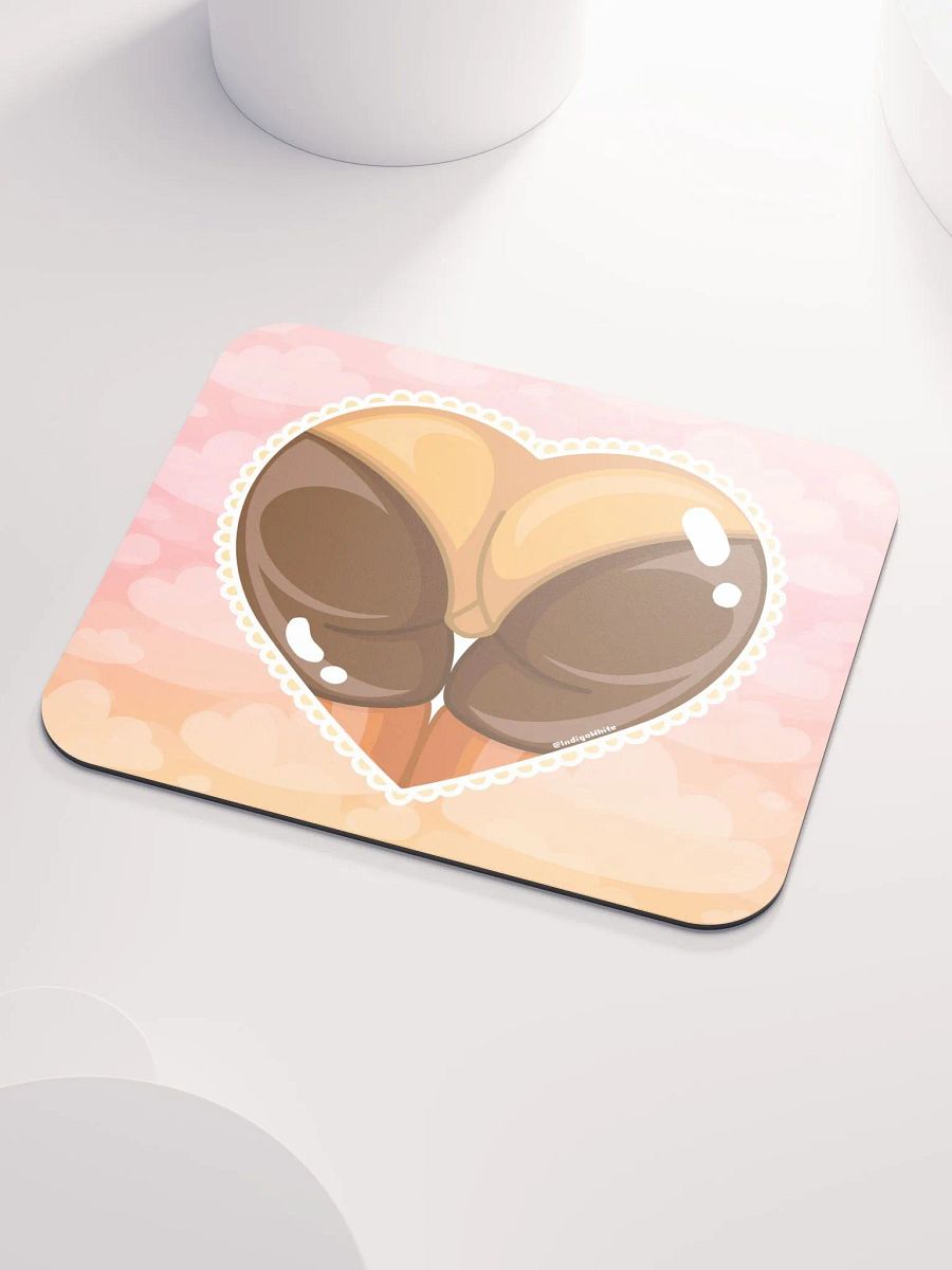Orange Heart Booty Mousepad product image (3)