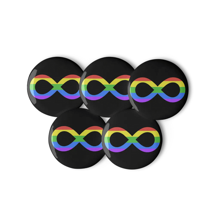 Queer Autistic Infinity Pin Set product image (2)