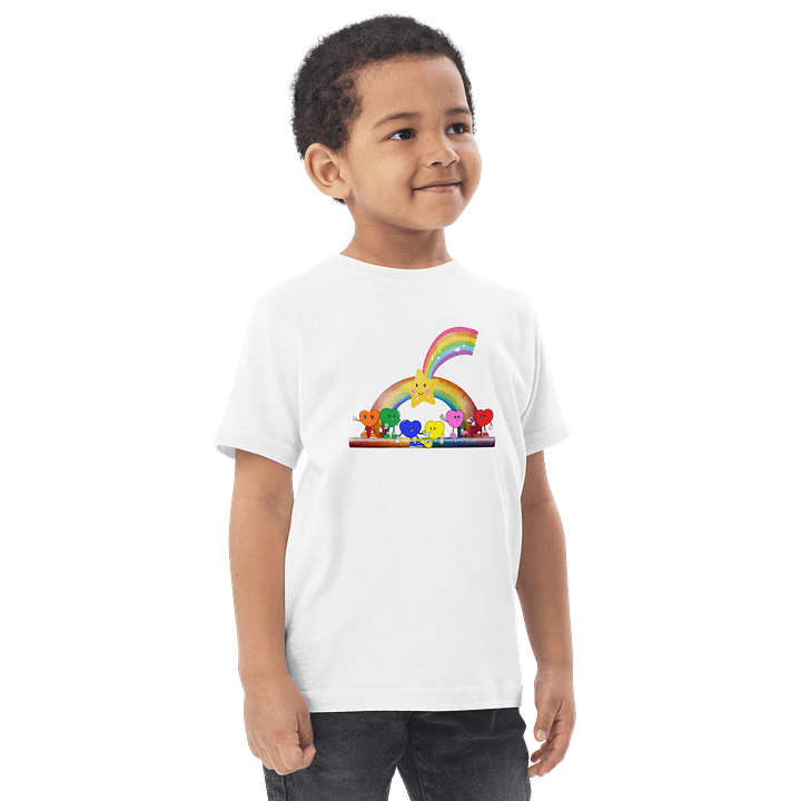 Rainbow Heart Kids' Jersey T-Shirt product image (22)