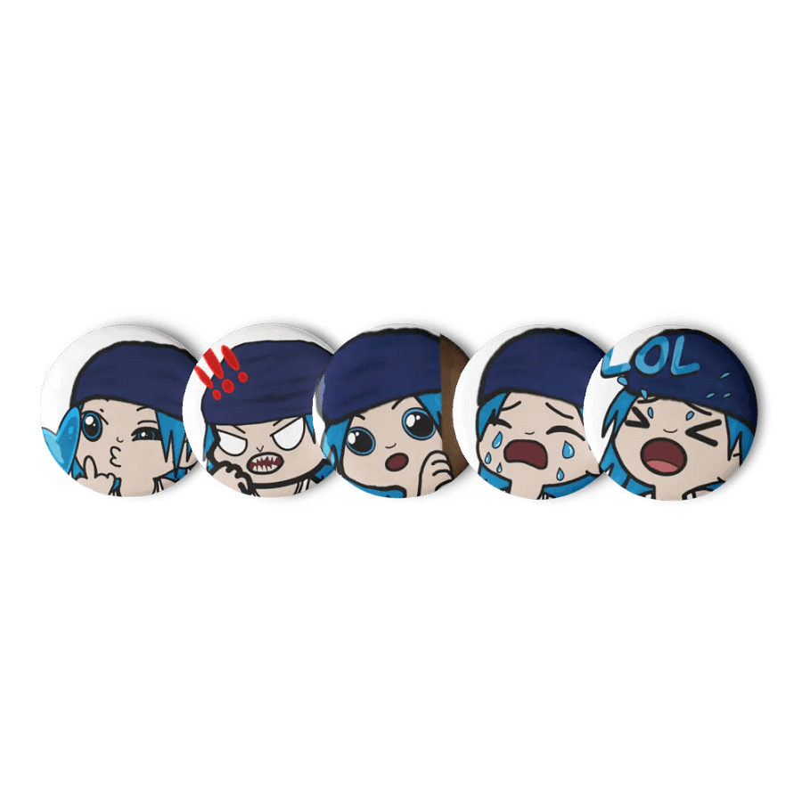 Hella Emoji Pin Button Set product image (5)