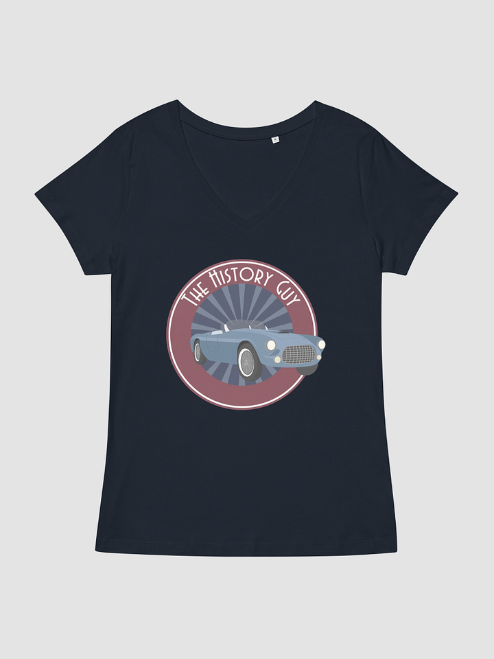 Women’s Car Fitted V-Neck T-Shirt product image (1)