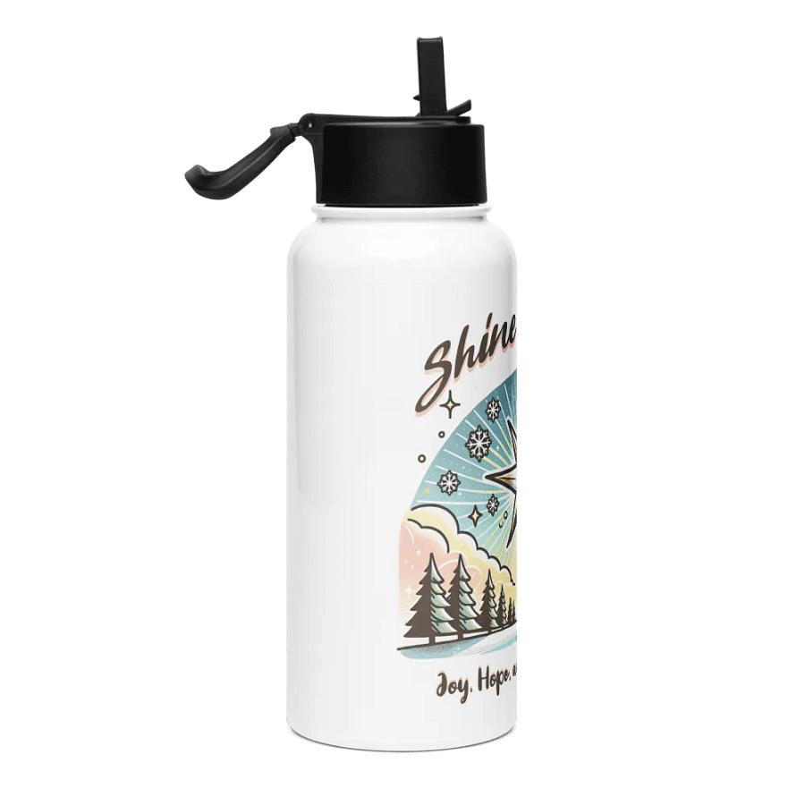 Shine Bright Stainless Steel Water Bottle with a Straw Lid product image (4)