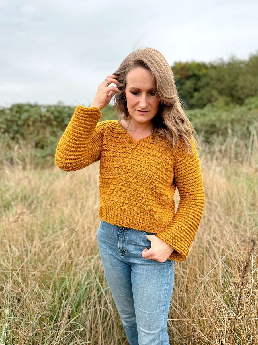 Mystical Sweater / Easy V-Neck Adult Sweater Crochet Pattern product image (3)