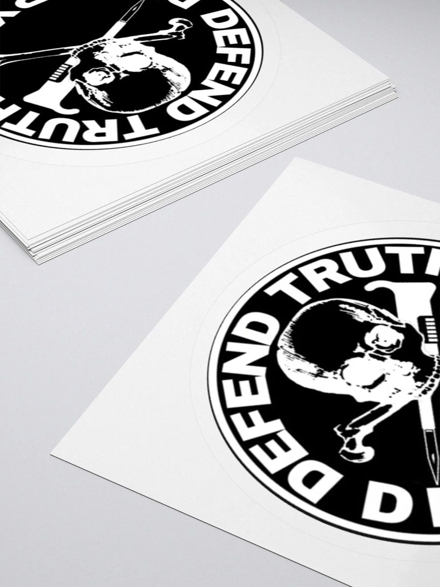 "Defend Truth Die Trying" Sticker (Black) product image (4)