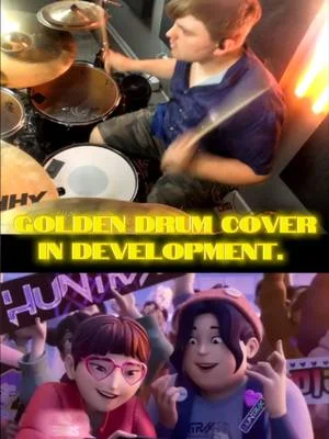 A Golden Kpop demon hunter drum cover song is in the works. Full length coming to YT Soon. The final drum cover recorded at my old studio.  #kpop #kpopdemonhunters #drums #fyp #golden 