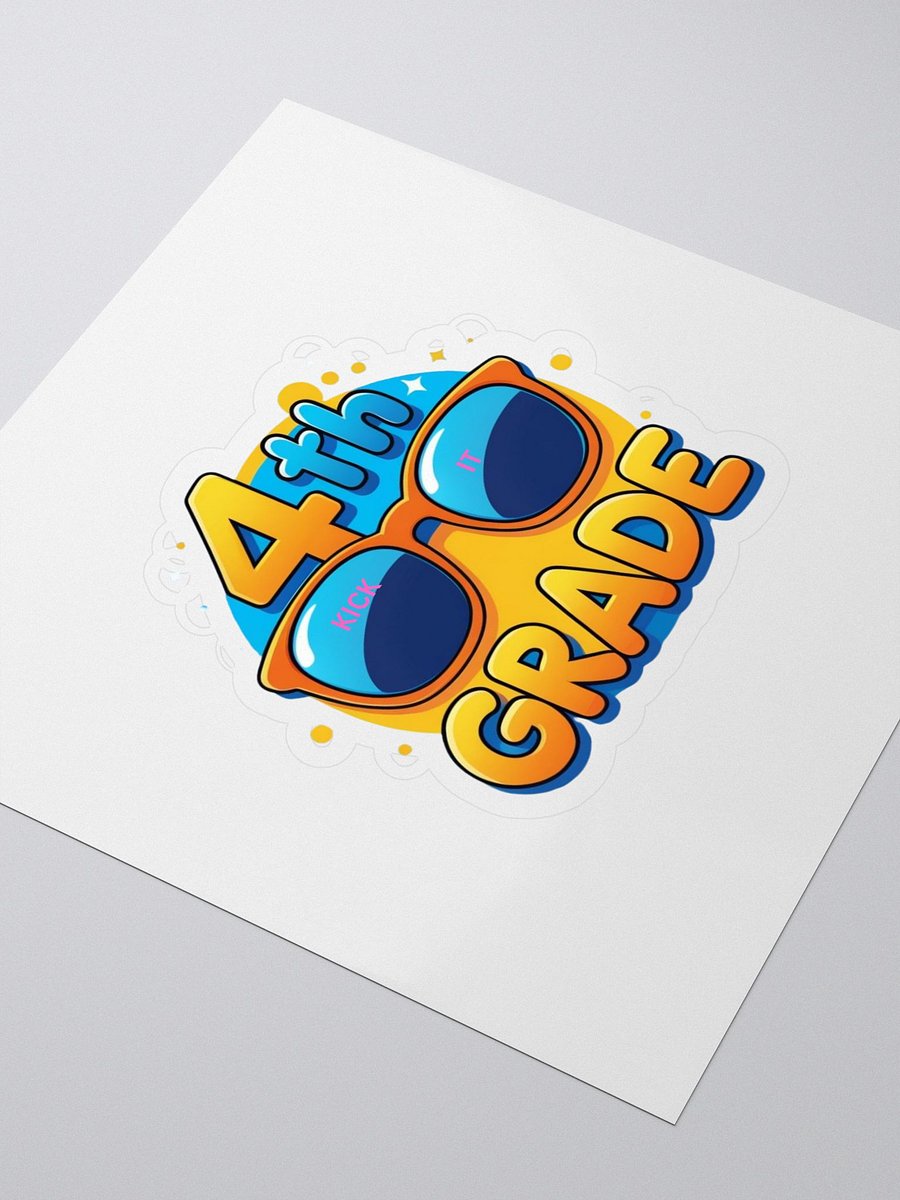 4th Grade Kick It Sunglasses Sticker product image (3)