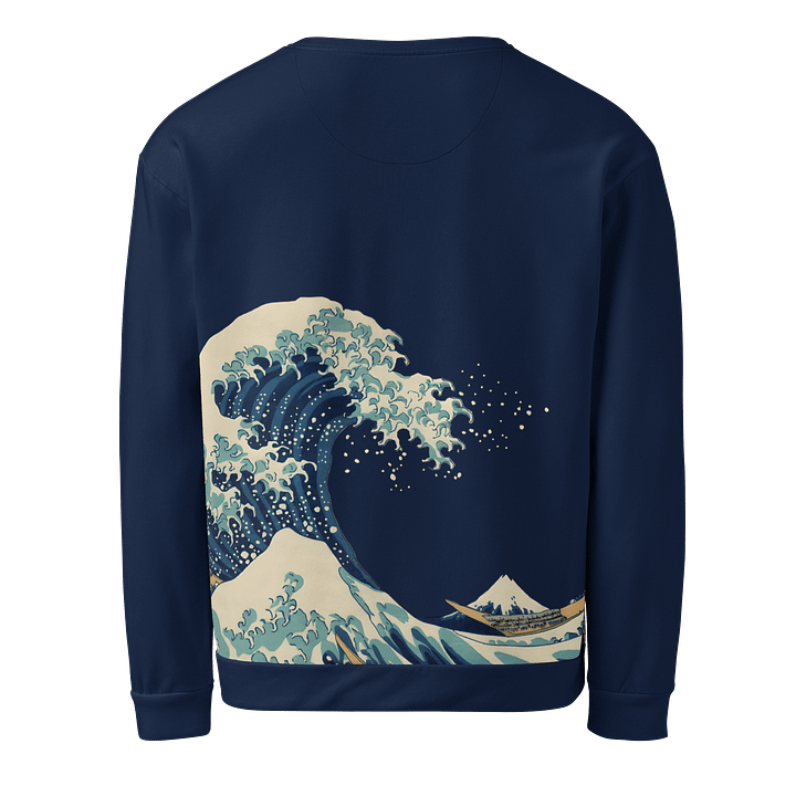 Under the Wave All-Over Print Recycled Unisex Sweatshirt product image (2)