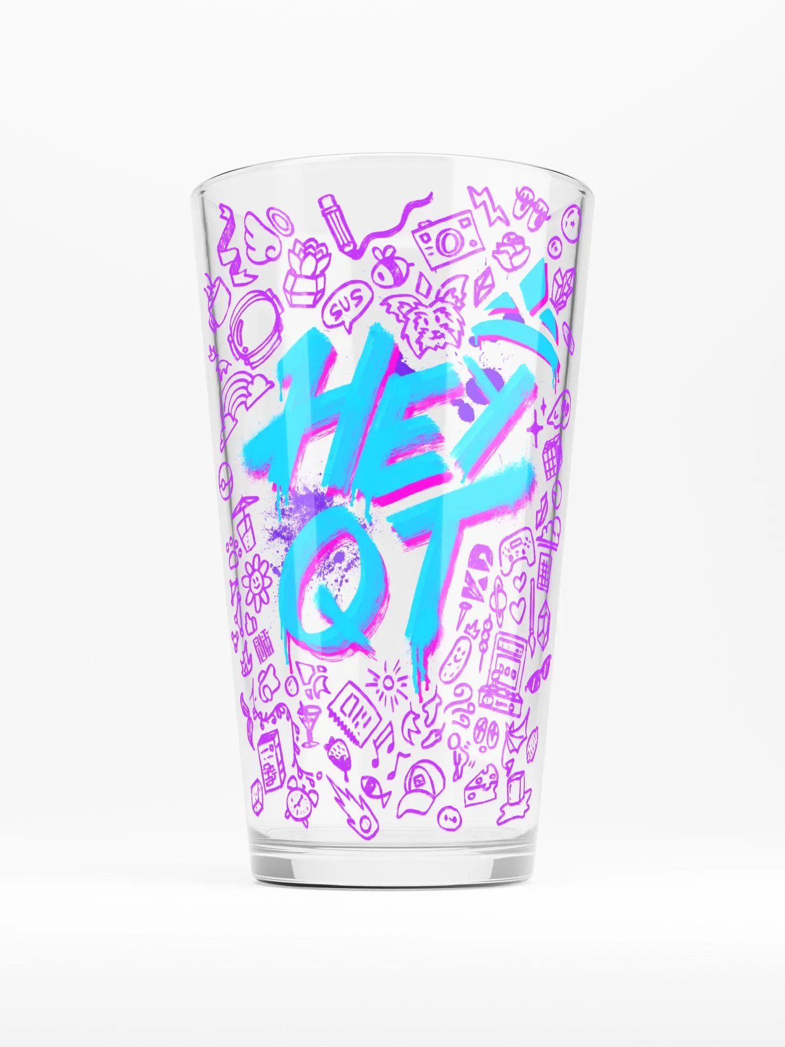 Graffiti Hey QT Glass product image (1)