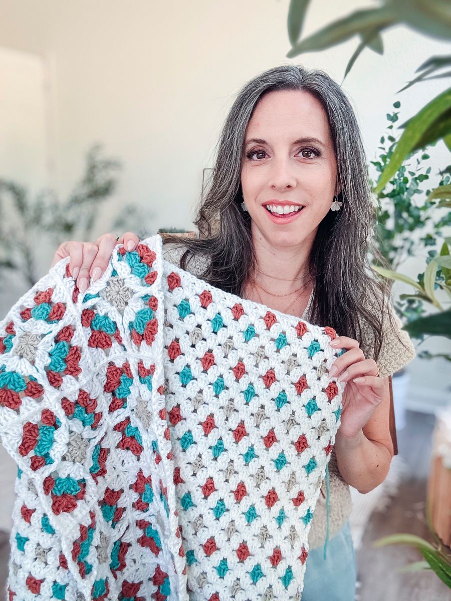 Windowpane Granny Stitch Crochet Blanket Pattern in 7 Sizes product image (11)
