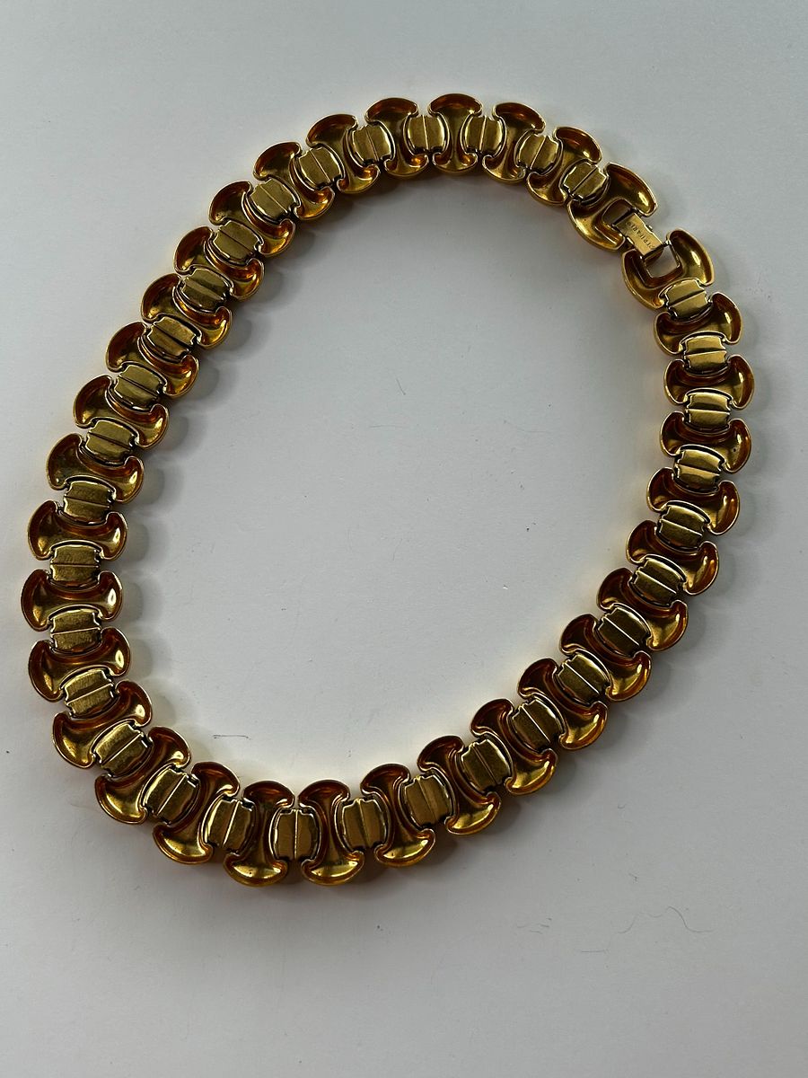 Vintage Trifari Gold Tone Choker Necklace product image (5)