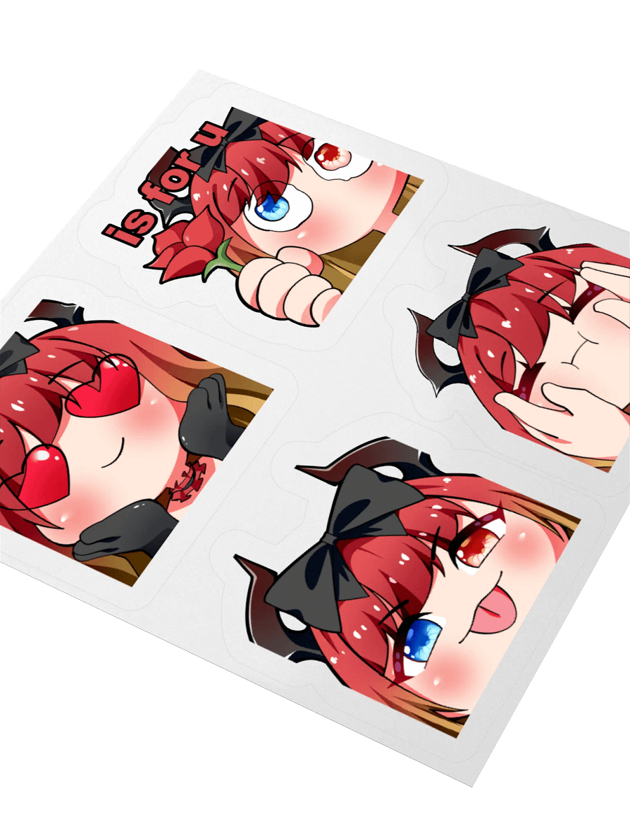ScarLight Crimson, Emotional Expression Sticker Pack. product image (7)