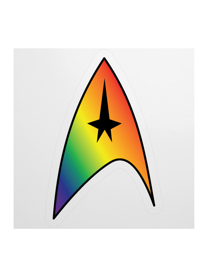Rainbow Pride Gradient Starfleet Sticker product image (1)