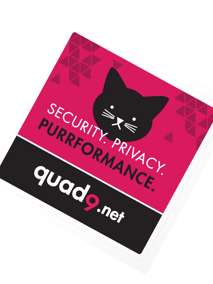 "Security. Privacy. Purrformance." Sticker product image (2)
