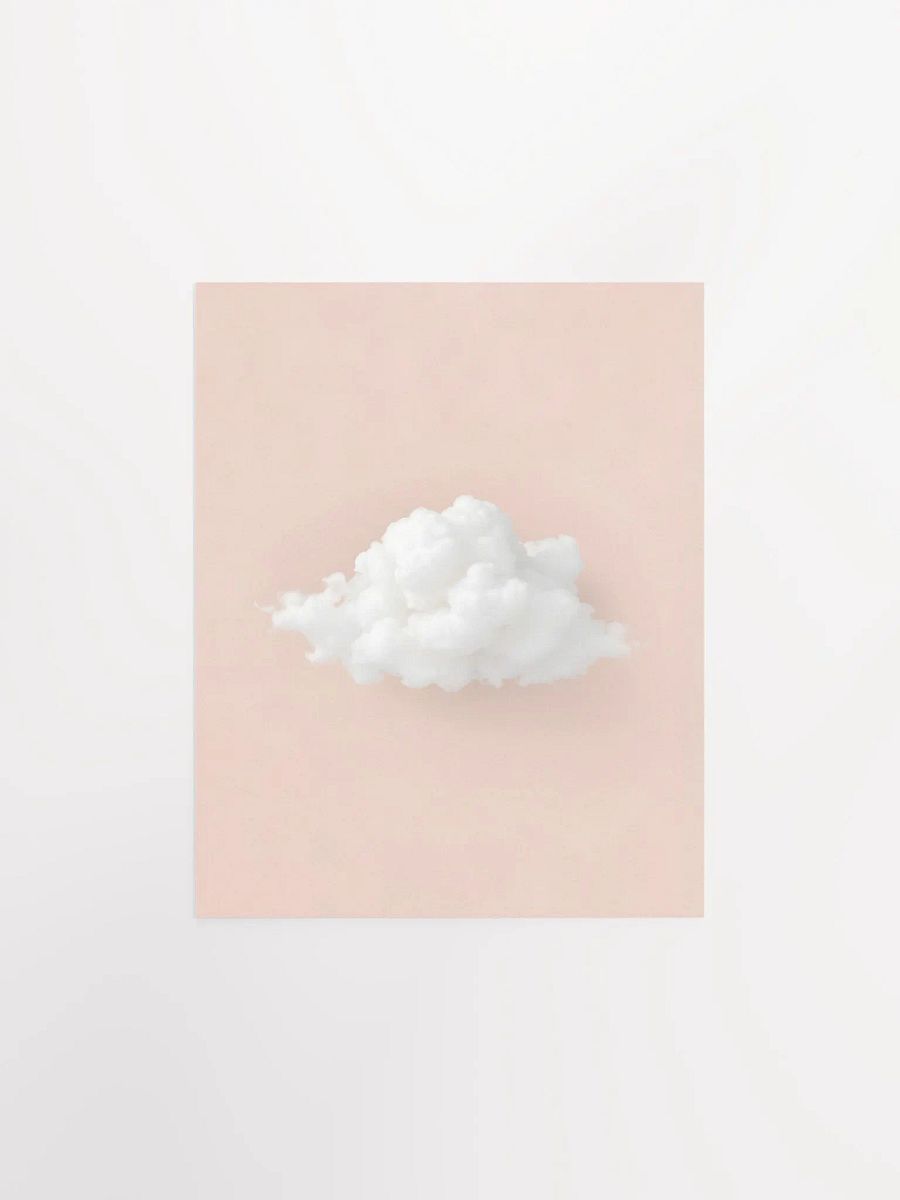 Fluffy Cloud on Peach Background product image (2)