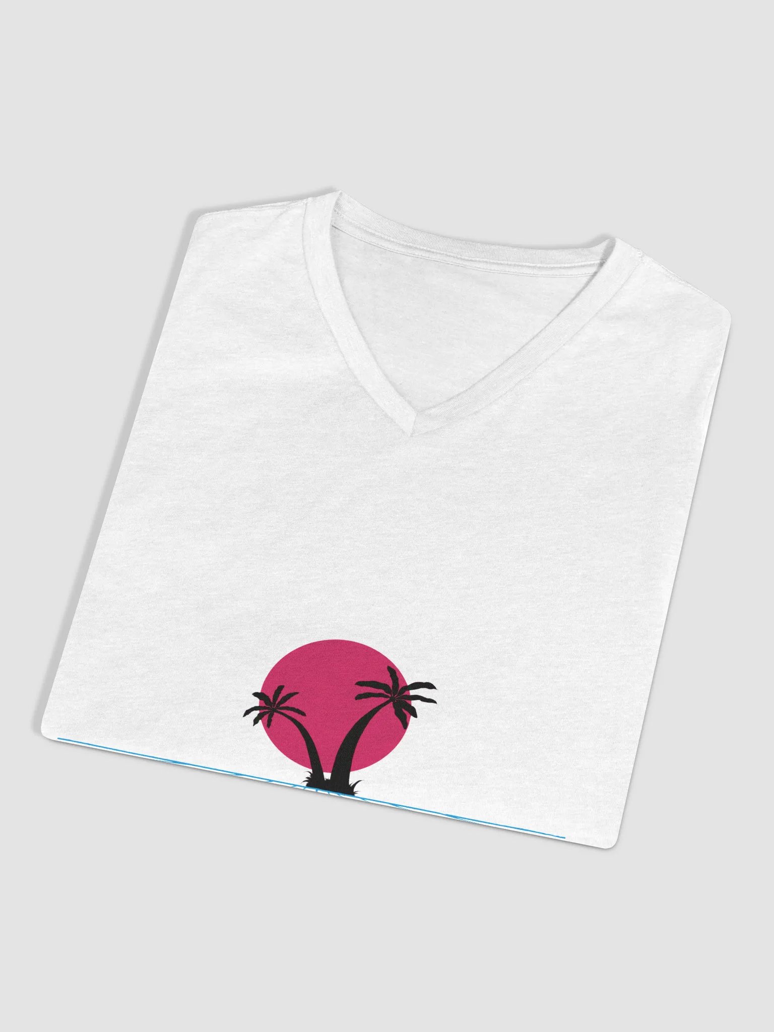 Sunset Palms Relaxed V-Neck Tee product image (3)