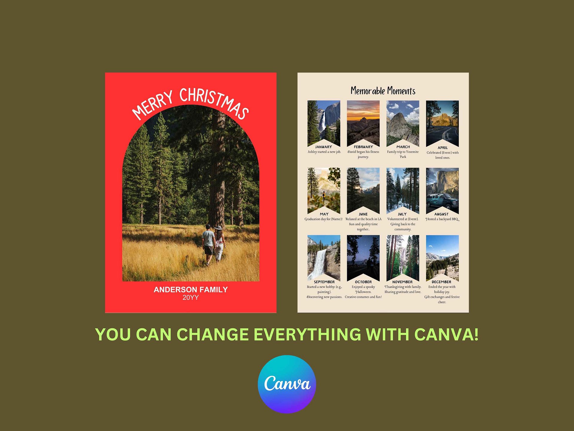 Year in Review Holiday Card Template – 12 Photo Custom Collage product image (4)